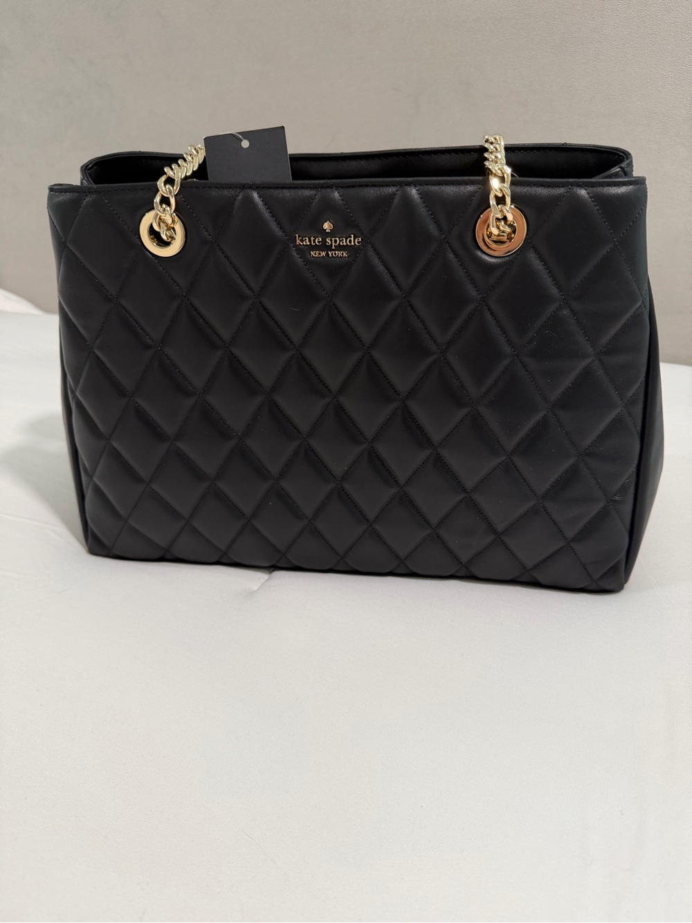 kate spade Black Quilted Chain-Handle Shoulder Bag